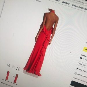 Avery G Bloomingdales red formal gown